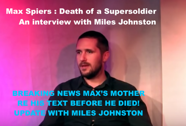 BREAKING NEWS:  MAX SPIERS MOTHER SAYS MAX TEXTED HER JUST PRIOR TO DEATH:  “INVESTIGATE!”
